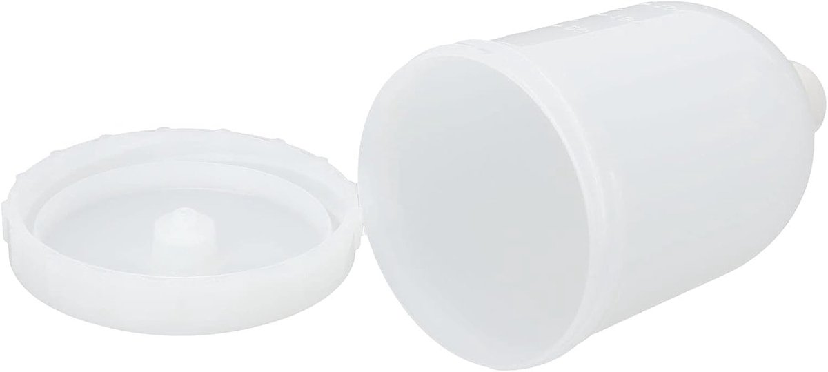300 ml herbruikbare kunststof beker, verfbeker, zwaartekrachtspuitpistoolpot, bovenste kunststof spuitpistoolbeker, reserve pothouder met 15 mm binnendraadaansluiting