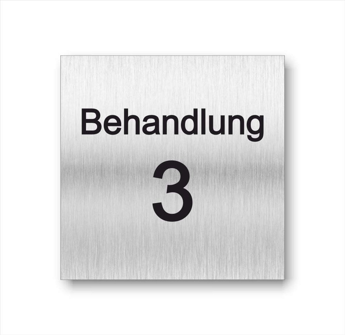 Schild behandeling UV druk 12 x 12cm - 3mm aluminium composiet - Made in Germany (behandeling 3)