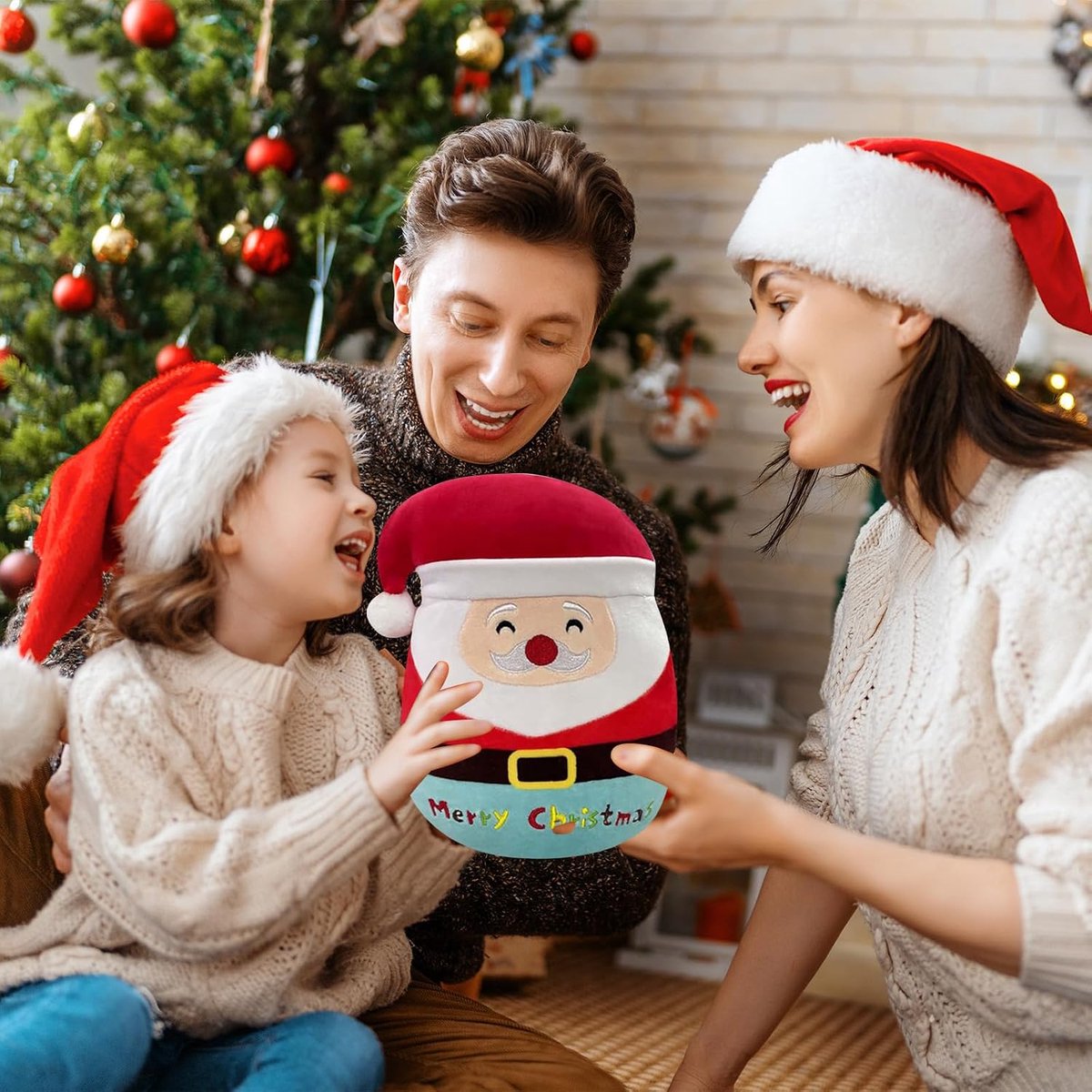 Pluche kerstdier, 30 cm, pluche pop, pluche poppen (kerstman)