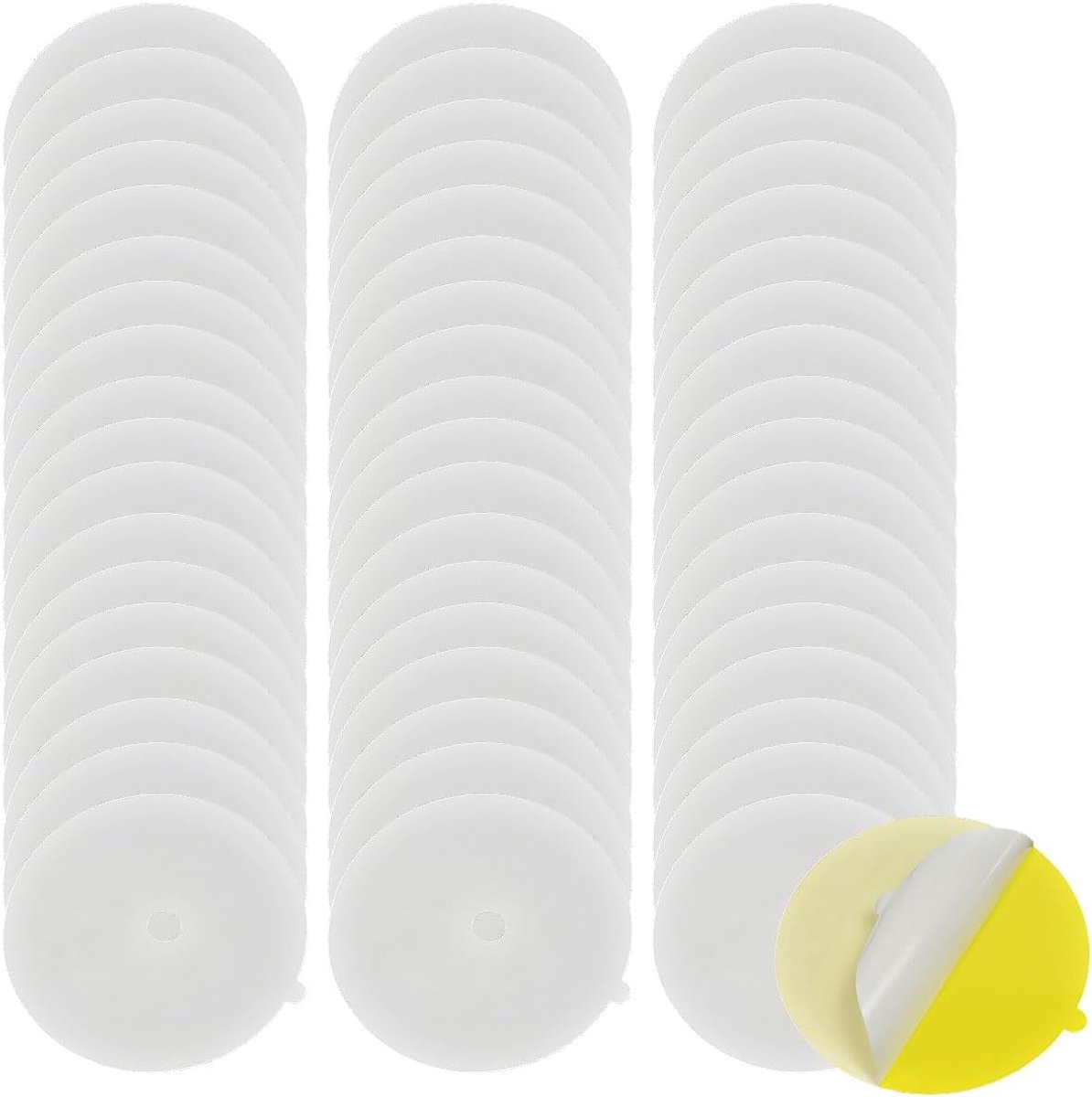 40 stuks vlooienval, navulpads, 12 cm diameter, cirkelvormige vlooienvallen voor woning, zelfklevende schijven, geel, niet-giftige vlooienval, vervangende pads voor thuis, tuin, huisdieren