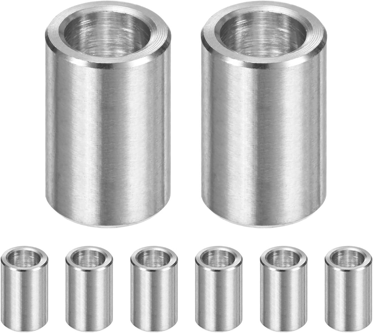 8 STKS M8 304 Roestvrij Staal Spacers 8mm ID x 12mm OD x 18mm l Metalen Schroef Standoff Bus Plain Finish Ronde Spacer 304 Rvs voor Schroeven Bouten Zilver