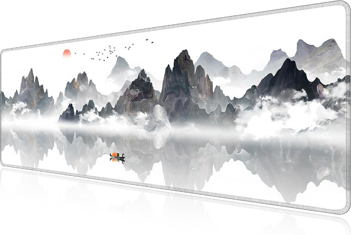 Groot patroon gaming muismat 140 x 50 x 0,3 cm, uitgebreide bureauonderlegger XXL beschermingsmat (1400 x 500 x 3 mm, stijl 2)