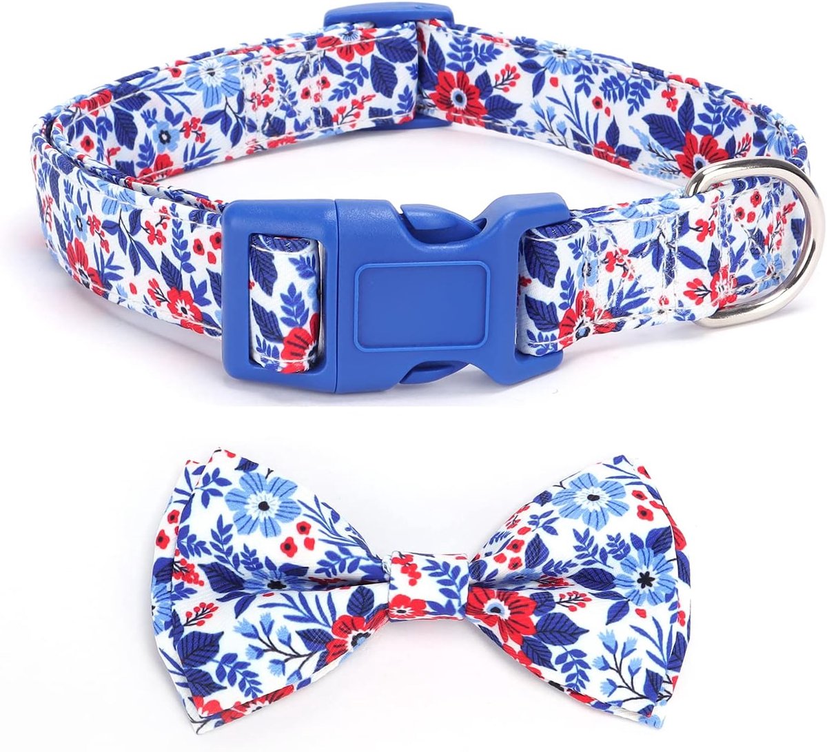 Comfortabele vlinderdas halsband hond, hondenhalsband, afneembare en verstelbare vlinderdaskraag, voor meisje vrouwelijke kleine middelgrote grote honden (L, Donkerblauw1)