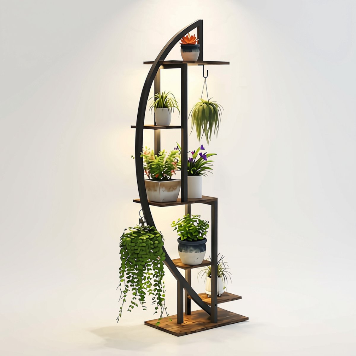 DYVNS® Plantentafel - Plantenstandaard voor Binnen - Plantenzuil - Plantenrek - Met Groeilicht