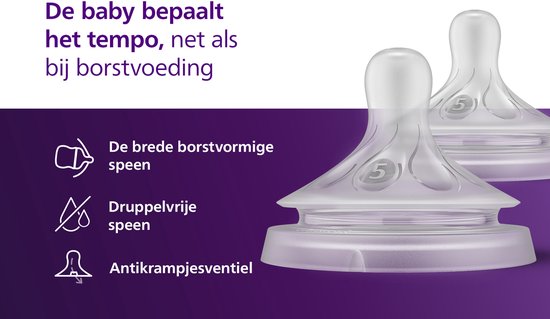 Deux tétines Philips Avent Natural Response avec le numéro 5.