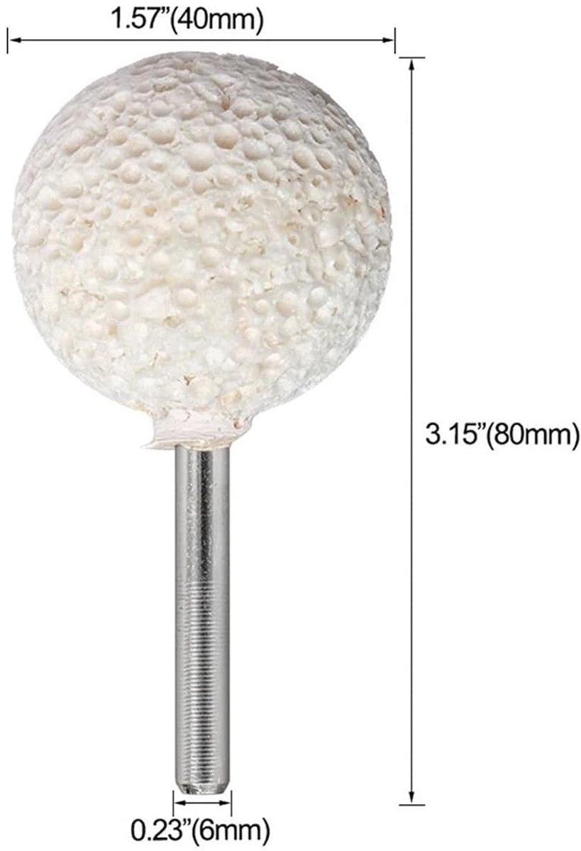Bandenslijpkop, schuurmachine, lekverwijderaar, bufferkogel, bandenreparatiegereedschap, slijpkop - 78*40MM - Wit