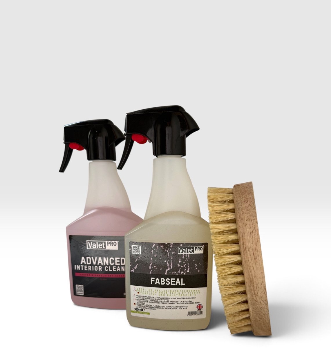 Interieurreiniging en bescherming pakket 2 x 500 ml + Handige borstel