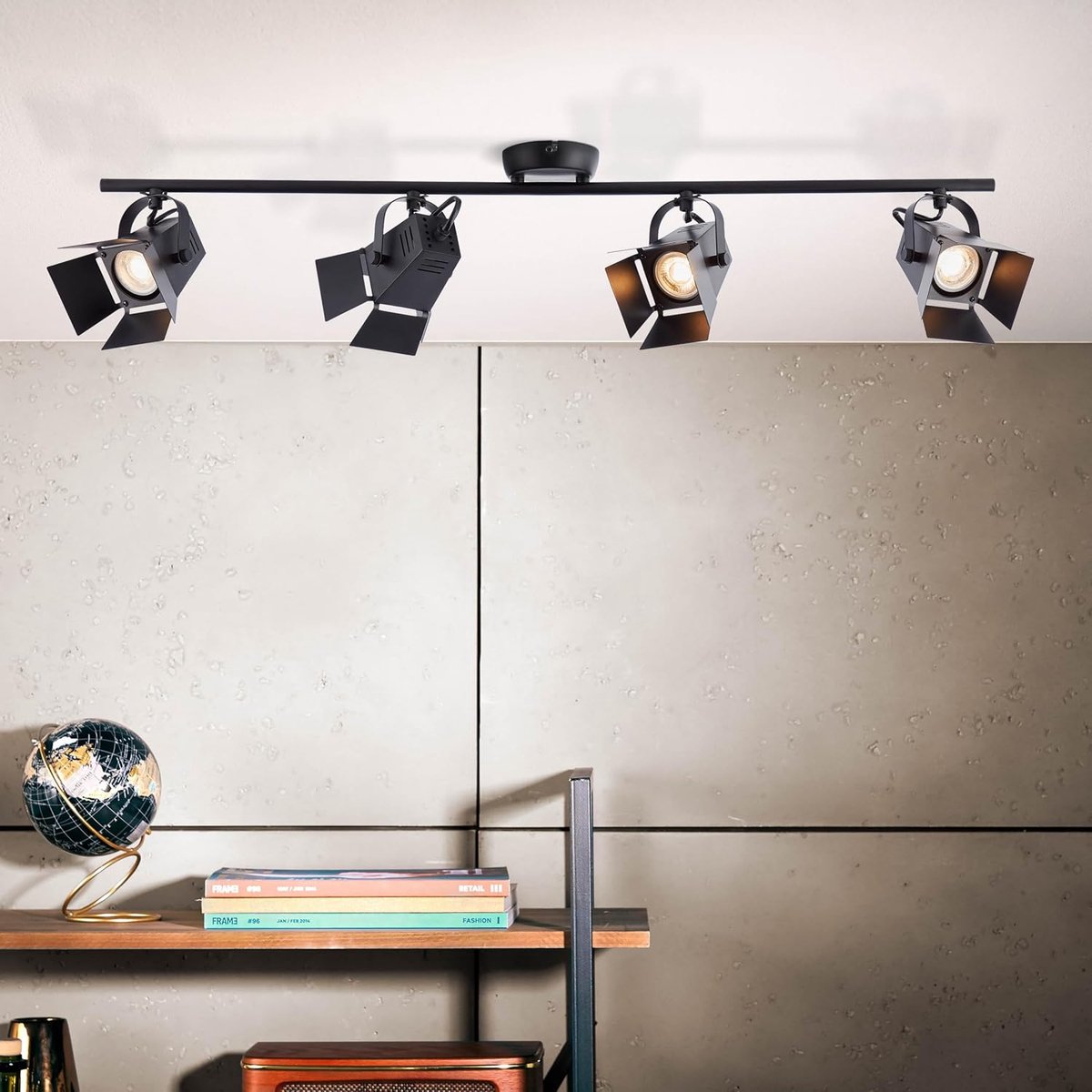 LED plafondspot met warm wit licht - 4-vlamige spotbuis met