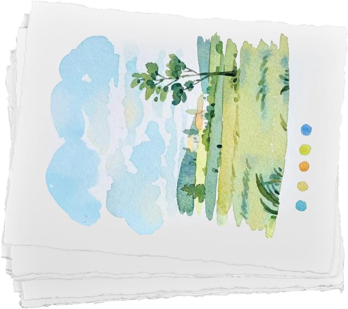 Aquarelpapier voor kunstenaars - 25 vellen hoogwaardig papier voor aquarelverf, schilderen en tekenen