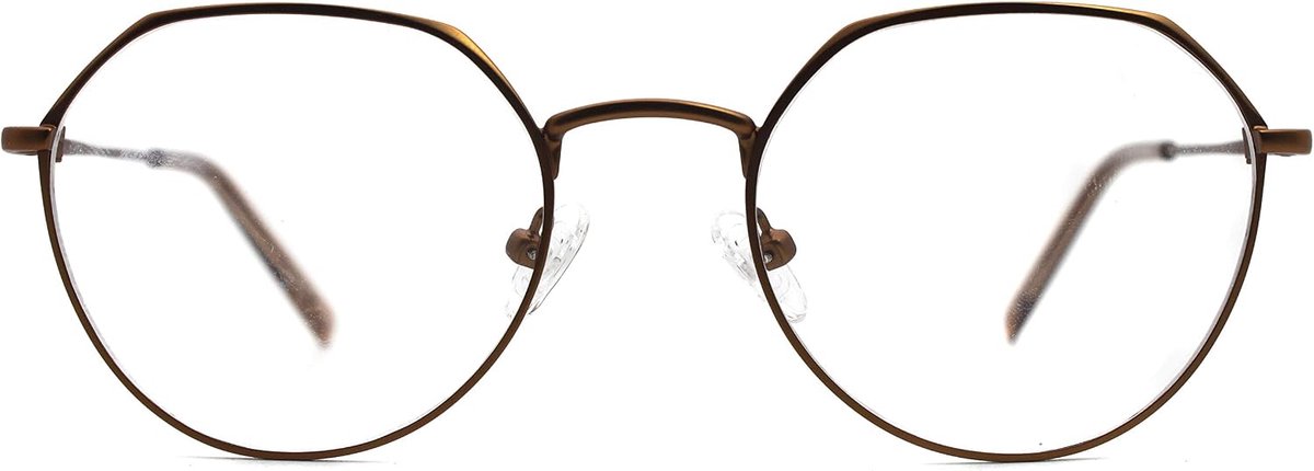 vintage polygoon optische frame mannen vrouwen tiener heldere lens metalen brillen