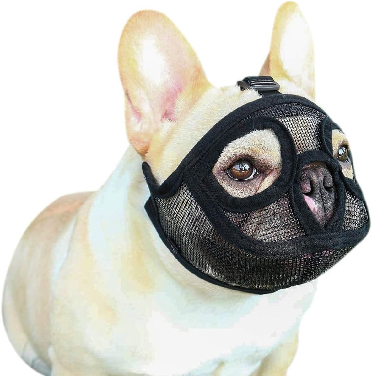 Muilkorven Hond Korbmaulkorb Korte Snuit Muilkorf Bulldog Mops Korbmaulkorb Verstelbaar Hondenmondbedekking PVC Ademend Afdekking Hondenmasker Voorkomt Bijten Bellen