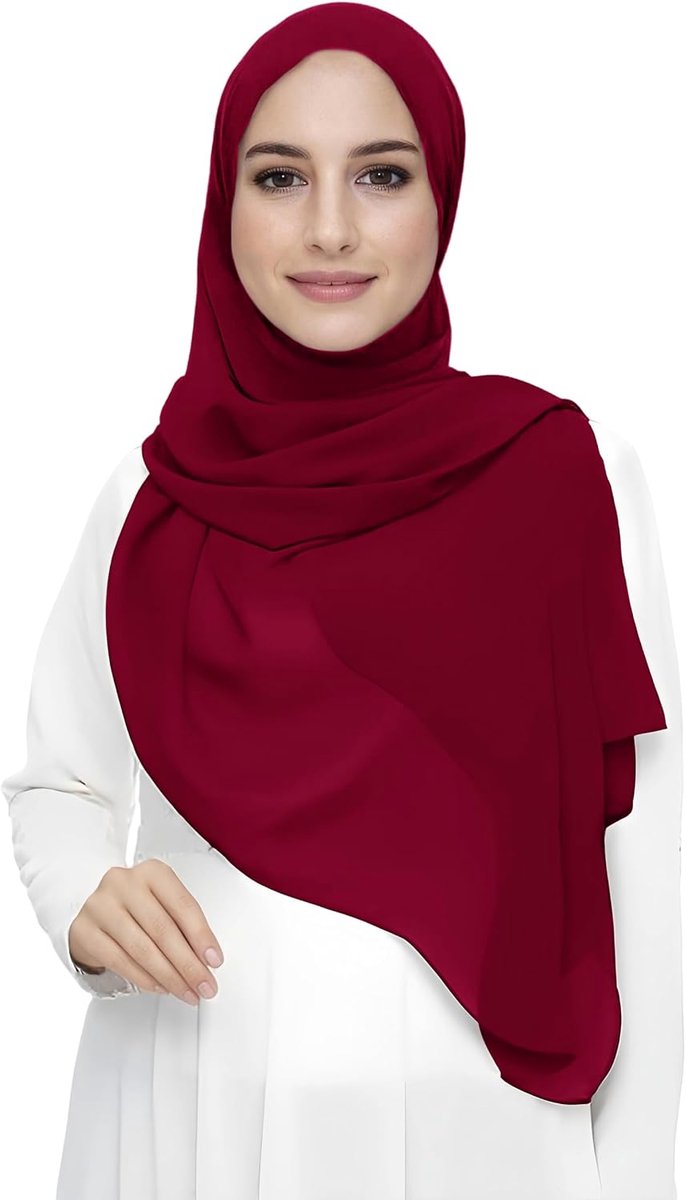 Chiffon Hijab Hoofd Sjaal Wrap Voor Moslim Vrouwen Lichtgewicht