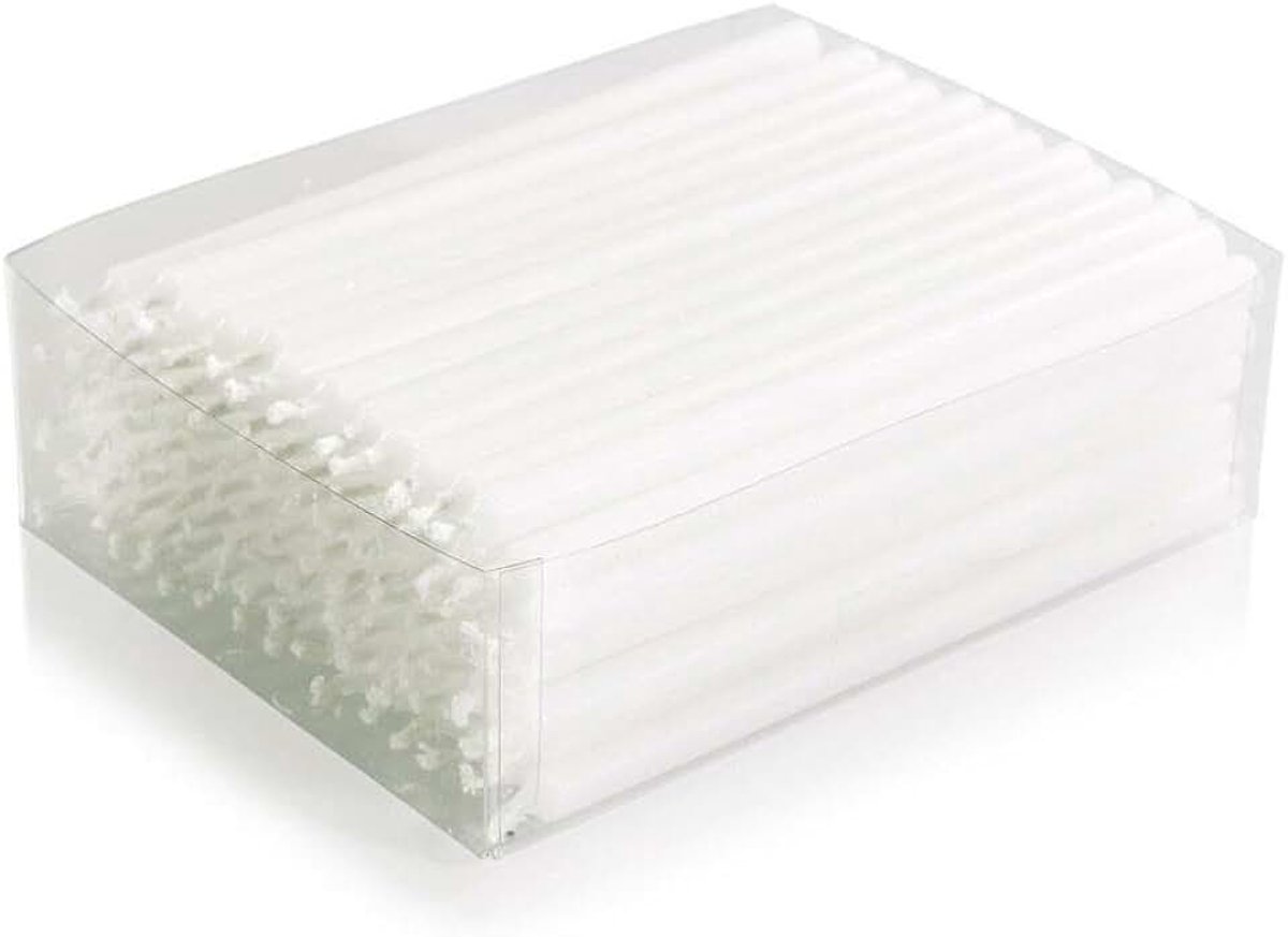 217001.004 Decoratieve Kaarsen, Was, Wit, 12 x 0,6 cm, 100 Stuks