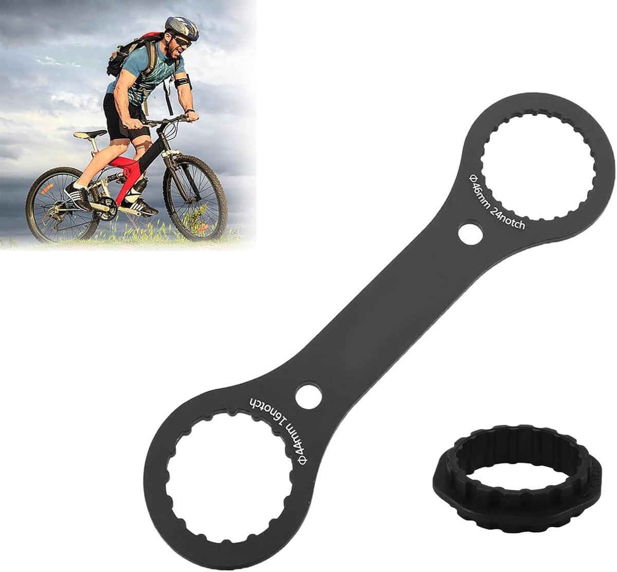Gereedschap Voor Remschijf, Aluminiumlegering Fiets Binnenlager Schroefsleutel, Fiets Onderste Lager Verwijderingsgereedschap Voor BB51 BB52 BB70 BB71 RS500 MT500