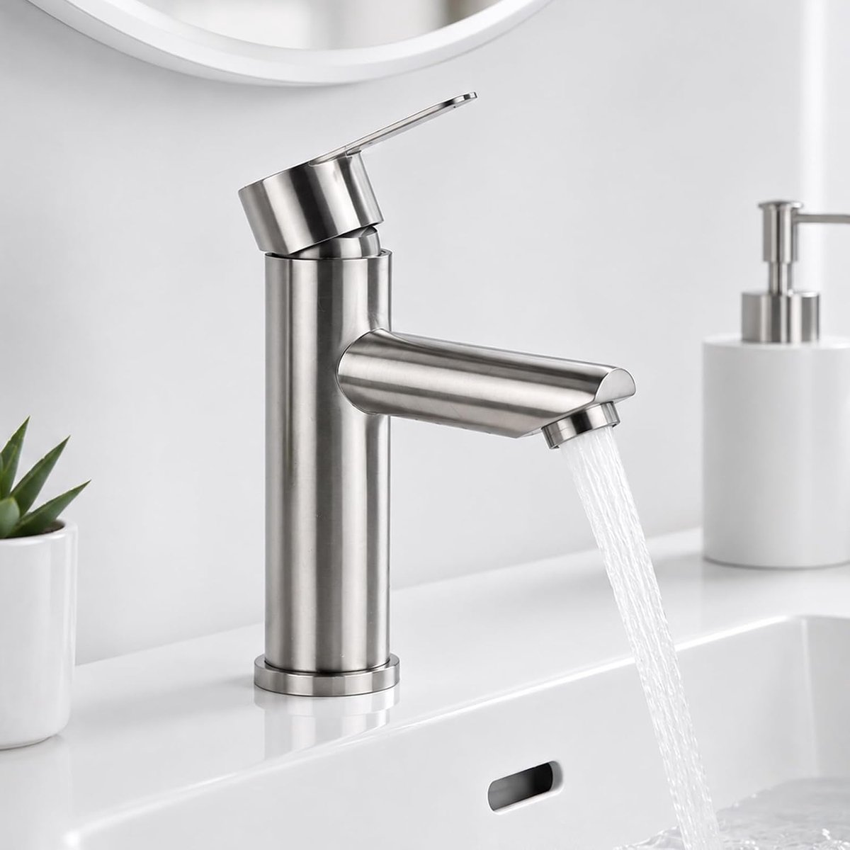 Kraan badkamer wastafelkraan kraan zilver