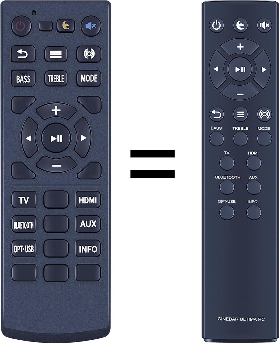 Afstandsbediening, compatibel met Teufel Cinebar Ultima RC Soundbar (380 Watt)