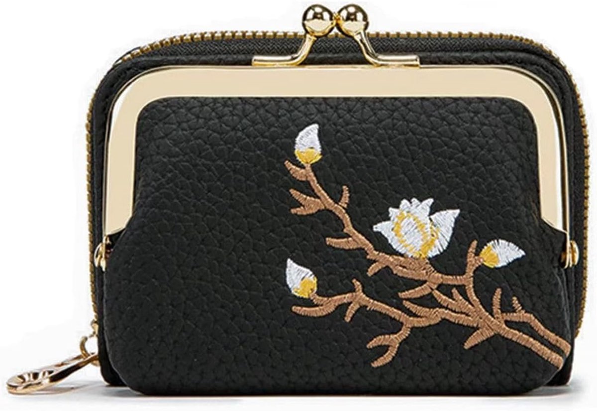 Kleingeldbeurzen voor Dames, Kleine Portemonnees, Zwart