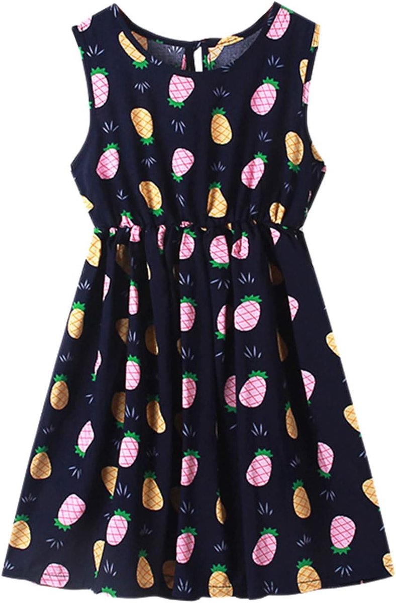 Jurk voor meisjes, prinses, zomer, kinderen, kleding, katoen, ceremonie, bruiloft, bloemen, mouwloos, chic, mode, verjaardag, casual, ademend, zuiver design, A30