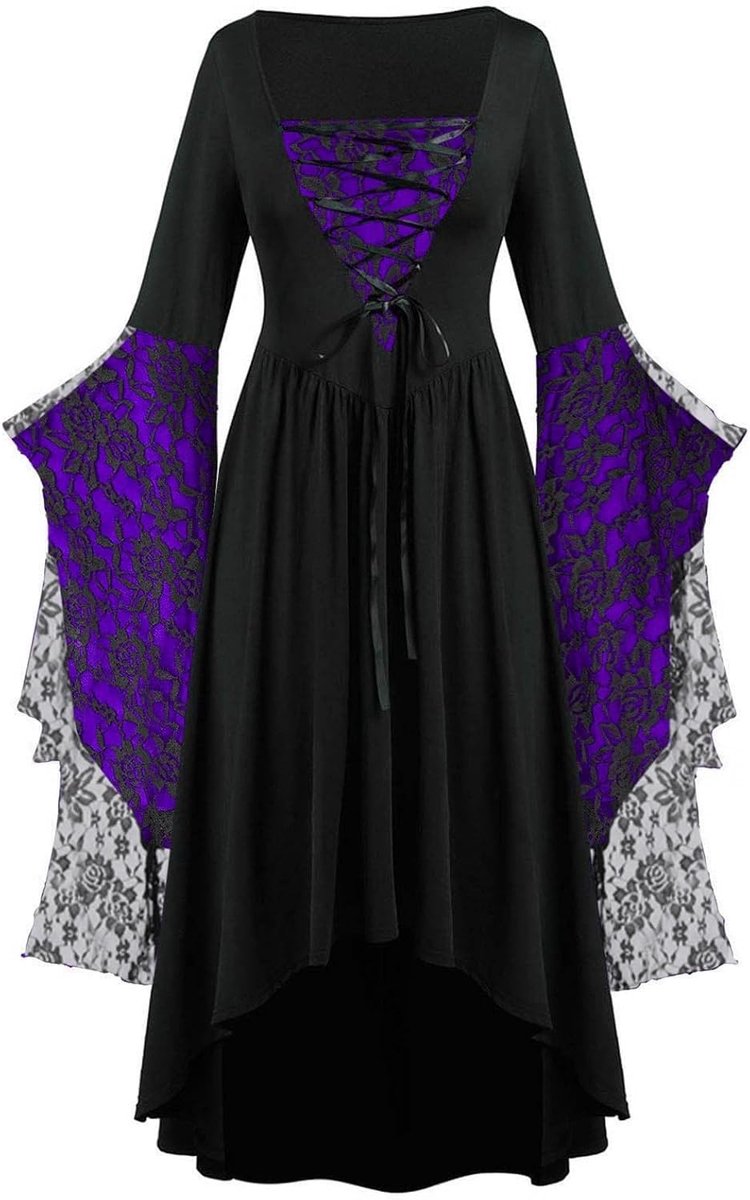 Halloween kostuum barok rococo middeleeuws gothic dames heren volwassenen outfit renaissance elegant Versailles cosplay carnaval avond party elegant cape A47