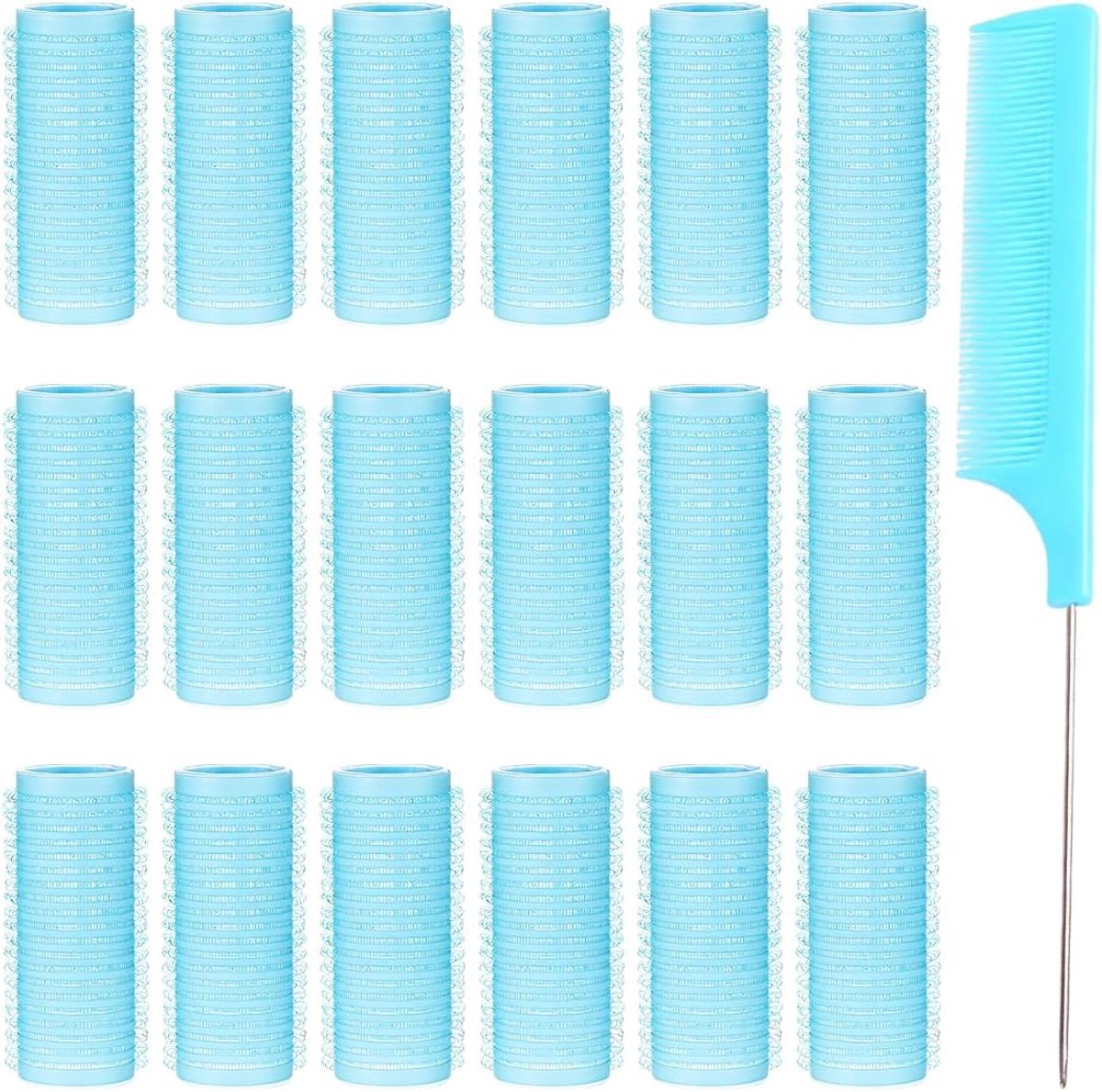 Krulspelden voor kapperssalons, geventileerde krulspelden met 1 rattenstaartkam, krulspeldgereedschap voor kappers voor dames (blauw)