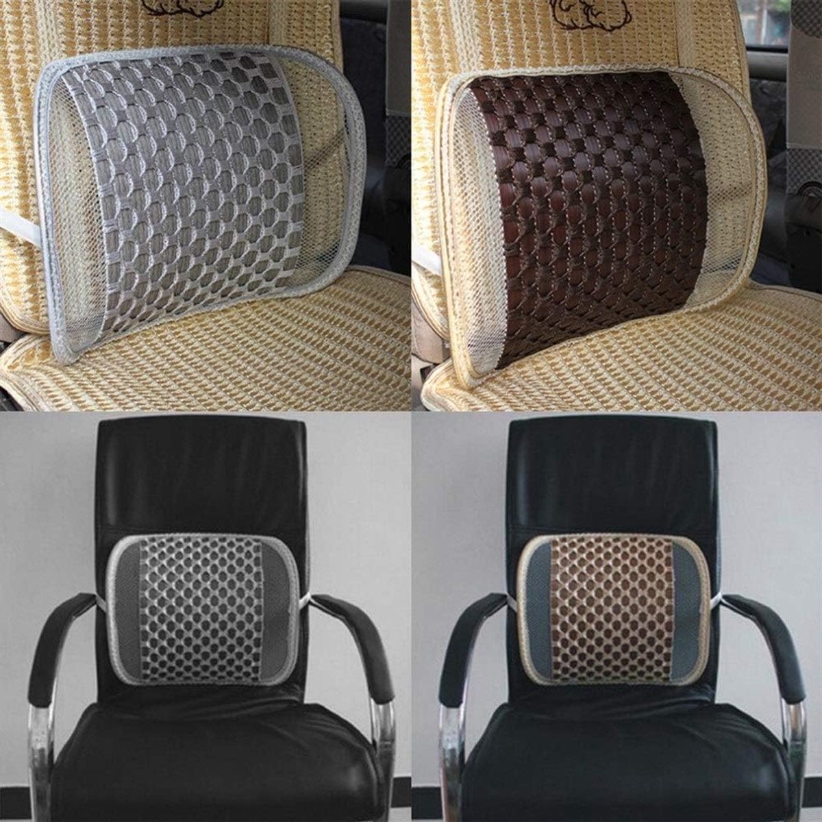 Lendenkussen Mat Terug Massage Taille Ondersteuning Car Home-office Hot Selling Automotive zitkussen kussen autostoel (Color Name : Gray)