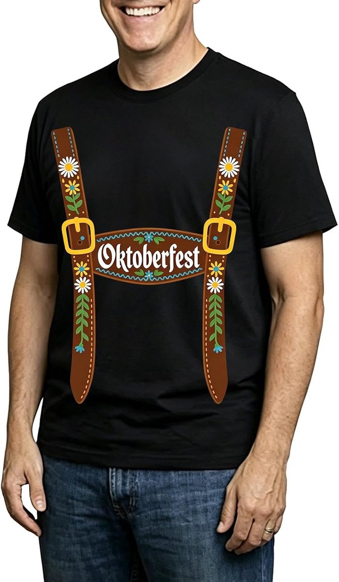 Herren Oktoberfest T-Shirt Rundhals Kurzarm Leicht Atmungsaktiv Bierfest Tshirt Bedruckt Oberteile Bier Fest Bayern Tracht Motiv Kostüme Sommer Casual Bequem Herren Oktoberfest Shirt Freizeit Shirt — afbeelding 2