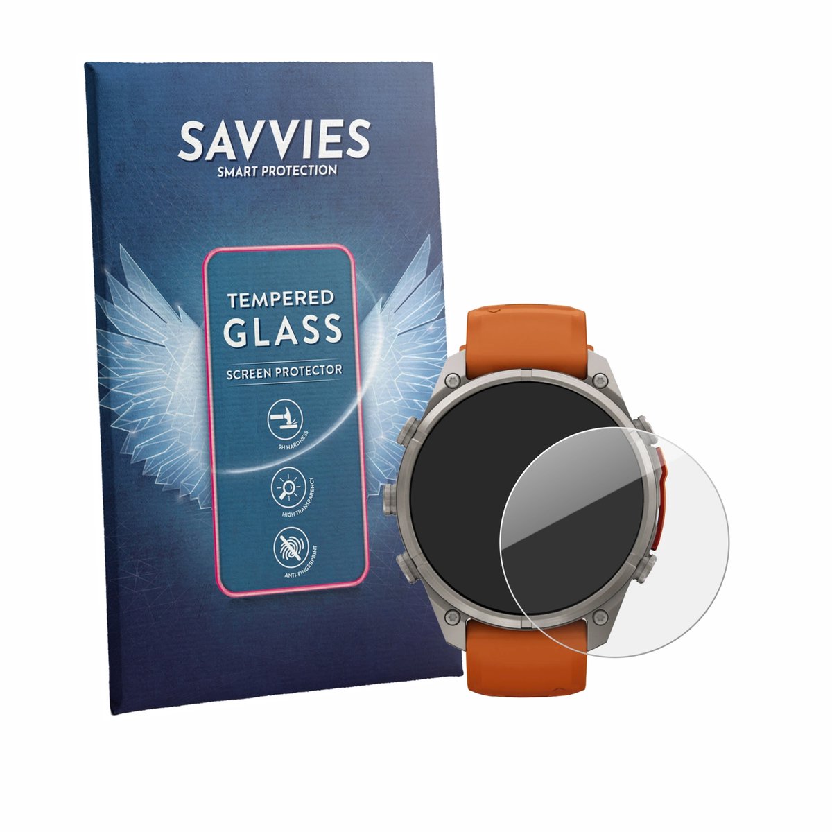 Savvies - Glas Screenprotector voor Garmin Fenix 9 Pro (47 mm) - Gehard Beschermglas 9H