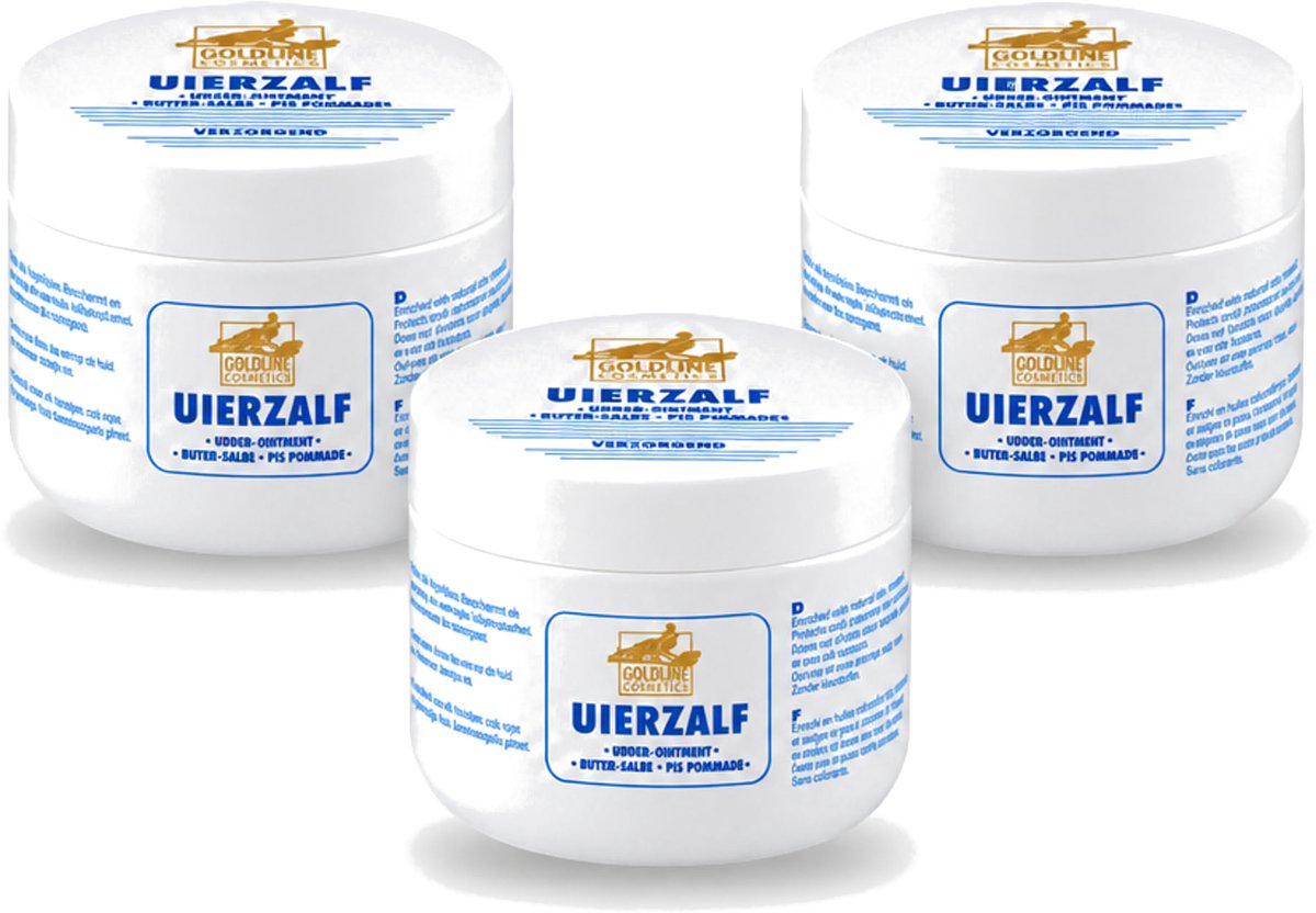 3 x Goldline - Uierzalf - Bodycrème - Beschermend - 250 ml - Voordeelverpakking - 3 stuks