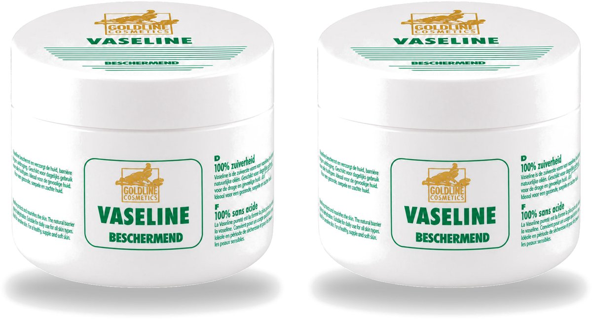 2 x Goldline - Vaseline - Huidverzorging - Beschermend & Hydraterend - 250 ml - Voordeelverpakking - 2 stuks
