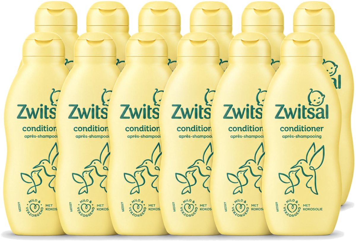12 x Zwitsal – Conditioner – Mild & Verzorgend – 200 ml - Voordeelverpakking - 12 stuks