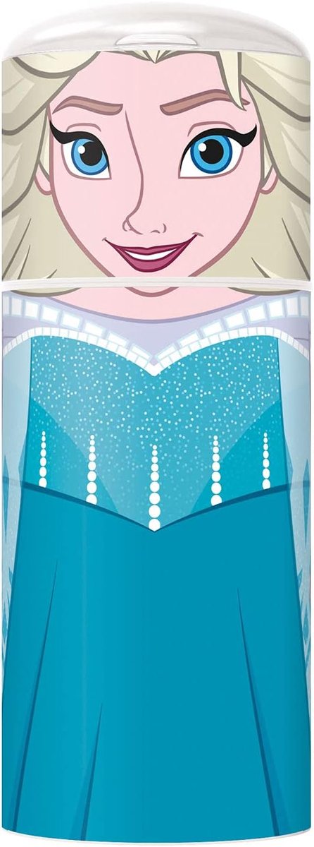 p:os 33672 Frozen De ijskoningin - drinkfles voor kinderen, waterfles met geïntegreerd rietje, ca. 350 ml inhoud, lekvrij, ideaal voor school, sport en vrije tijd