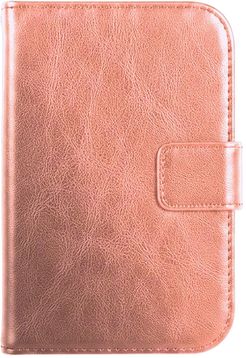Hoes - Met Pasjeshouder - Geschikt voor Apple iPhone Duo - Luxe Bookcase Portemonee - Flip Case - Kunstleer Book Case - Flipcase - Book Cover - Walletcase - PortemonneeHoes - Rosé goud