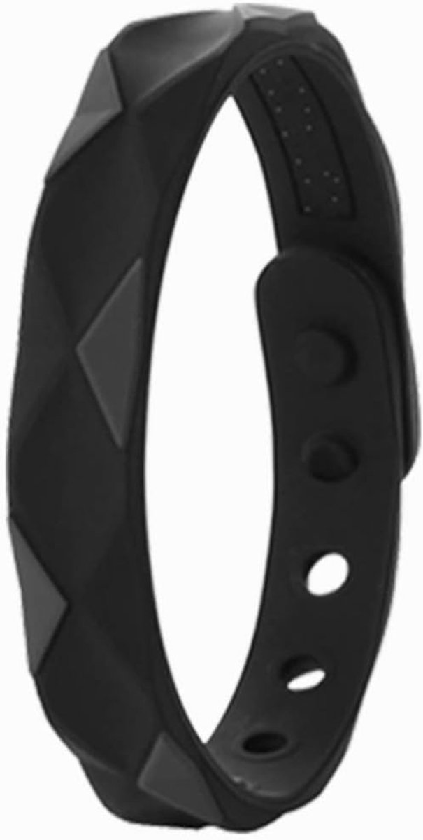 modieuze verstelbare antistatische armband, siliconen lichaam, statische sportarmband (zwart)