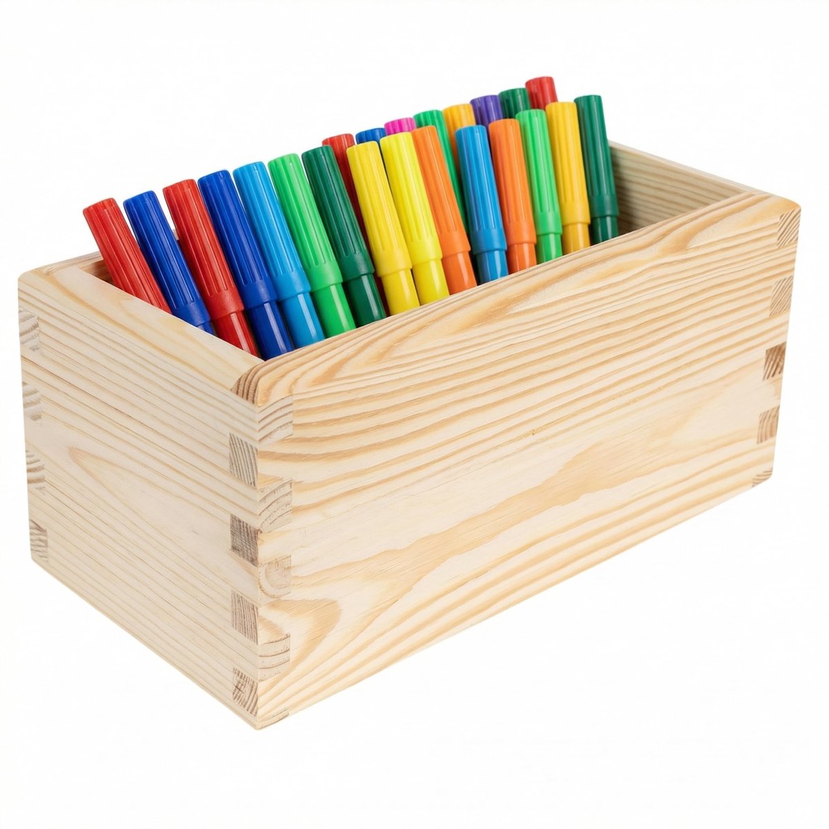Creative Deco opbergdoos houten kist zonder deksel 20x10x9 cm, Houten kist van natuurlijk grenenhout, Lade-organizer voor kleine spullen zoals make-up, sieraden, pennen