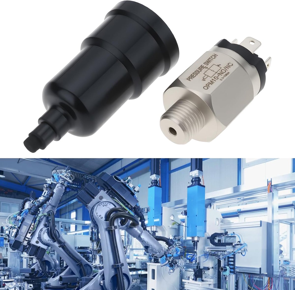 Luchtdrukschakelaar QPM10-NO/NC 1/4 Inch Draad voor Industriële Automatisering en Mechanische Apparatuur, 0,1-1 Mpa