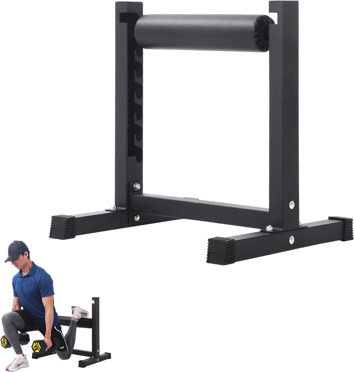 Split Squat Stand 7 Stufig Verstelbaar - Comfortabele Polstering - Professioneel Krachtapparaat - Effectieve Been & Bilspiertraining - 350 lbs Belastbaar - Antislip Beveiliging - voor Home Gym