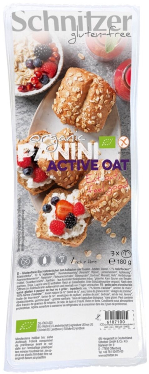 Schnitzer Panini Active Oat Biologisch 180 gr
