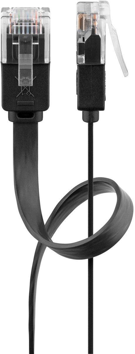 Wentronic CAT6 Netwerkkabel - RJ45 - Zwart - 0.5 m