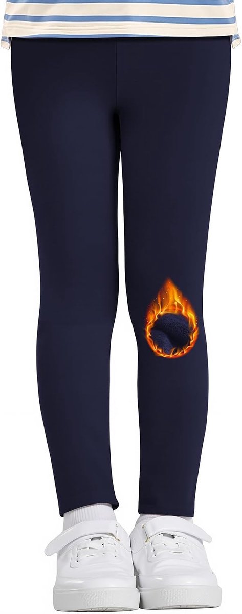 meisjeslegging – zachte elastische kinderlegging met volledige lengte voor kinderen van 4 tot 12 jaar warme winterbroek, geschikt voor naar school dansen spelen en dagelijks gebruik