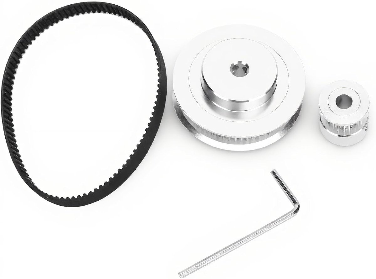 20 tanden 60 tanden synchrone katrol voor 3D-printer, stapsynchronisatiewielenset voor 6 mm distributieriemen, geschikt voor freesmachine Boormachine