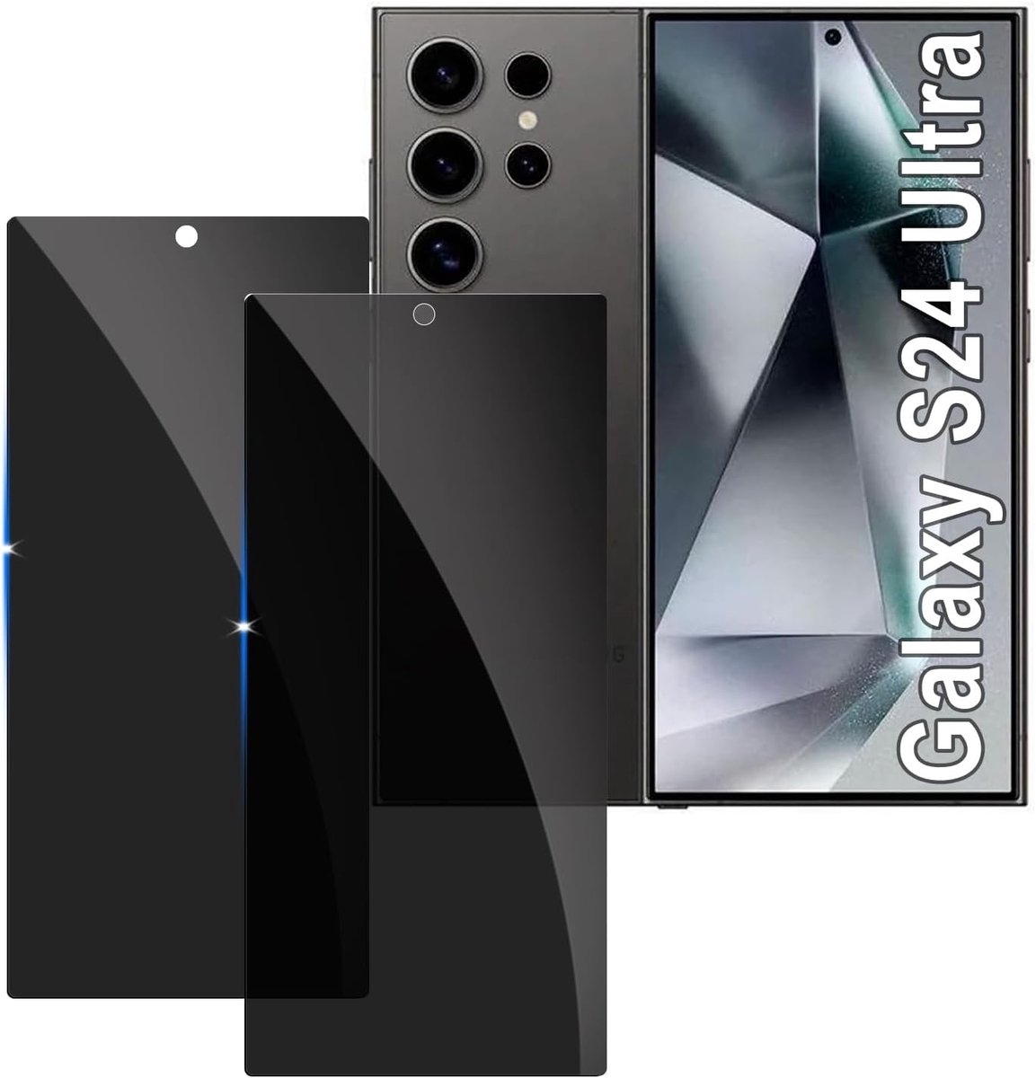 【2 stuks】privacy schermbeschermer voor Samsung Galaxy S24 Ultra,Anti-Spy aangemaakte glas Screen Protector,9H hardheid,Gemakkelijk te Installeren,Anti-kras,Geen Luchtbellen