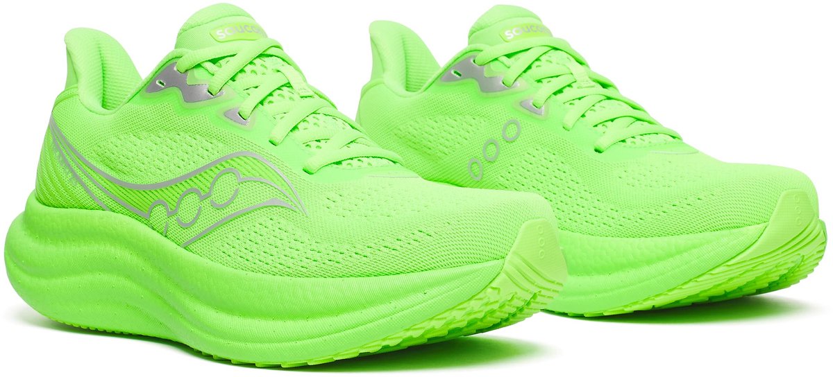 Saucony Triumph 23 Hardloopschoen Heren Slime/ EUR 42.5 Zilver