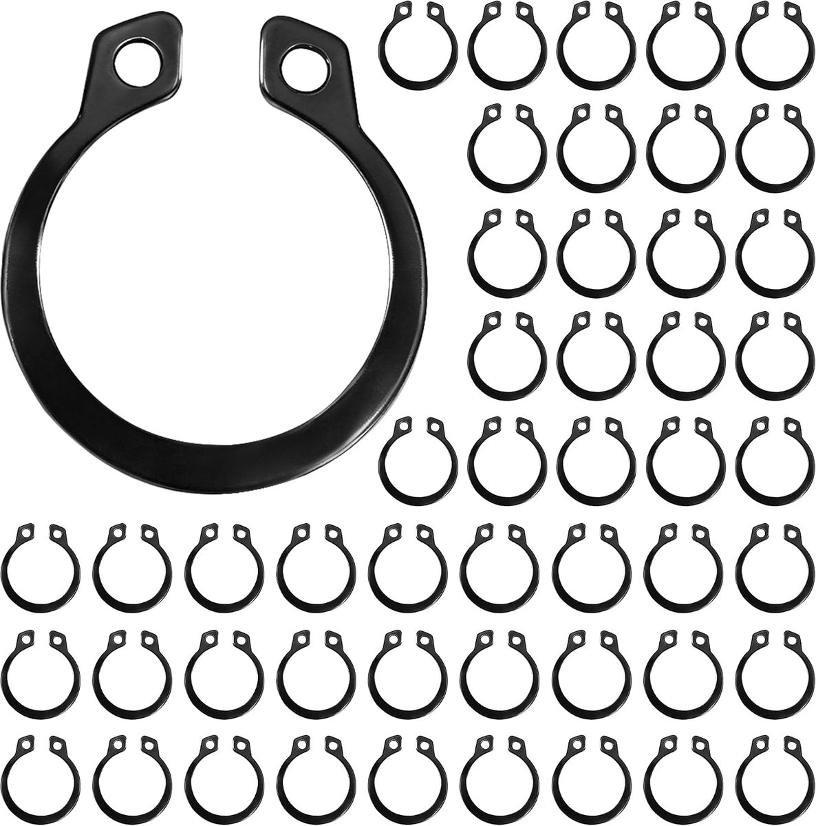 C-clip, 24 mm klikbevestigingsringen van koolstofstaal, externe elastische veiligheidsringen voor lagers, motorfiets, hardware (50 stuks)