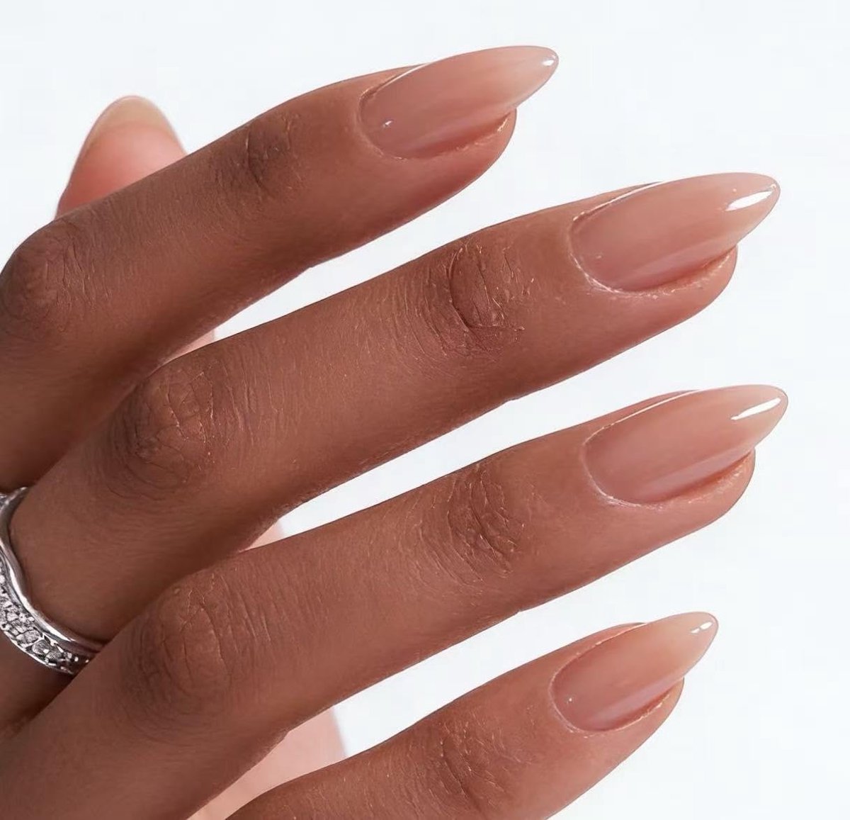 30 stuks, korte nagels, amandel, roze, nude, elegant, uniek design, salonkwaliteit, korte press-on nagels, roze, natuurlijke effen kleur, INS