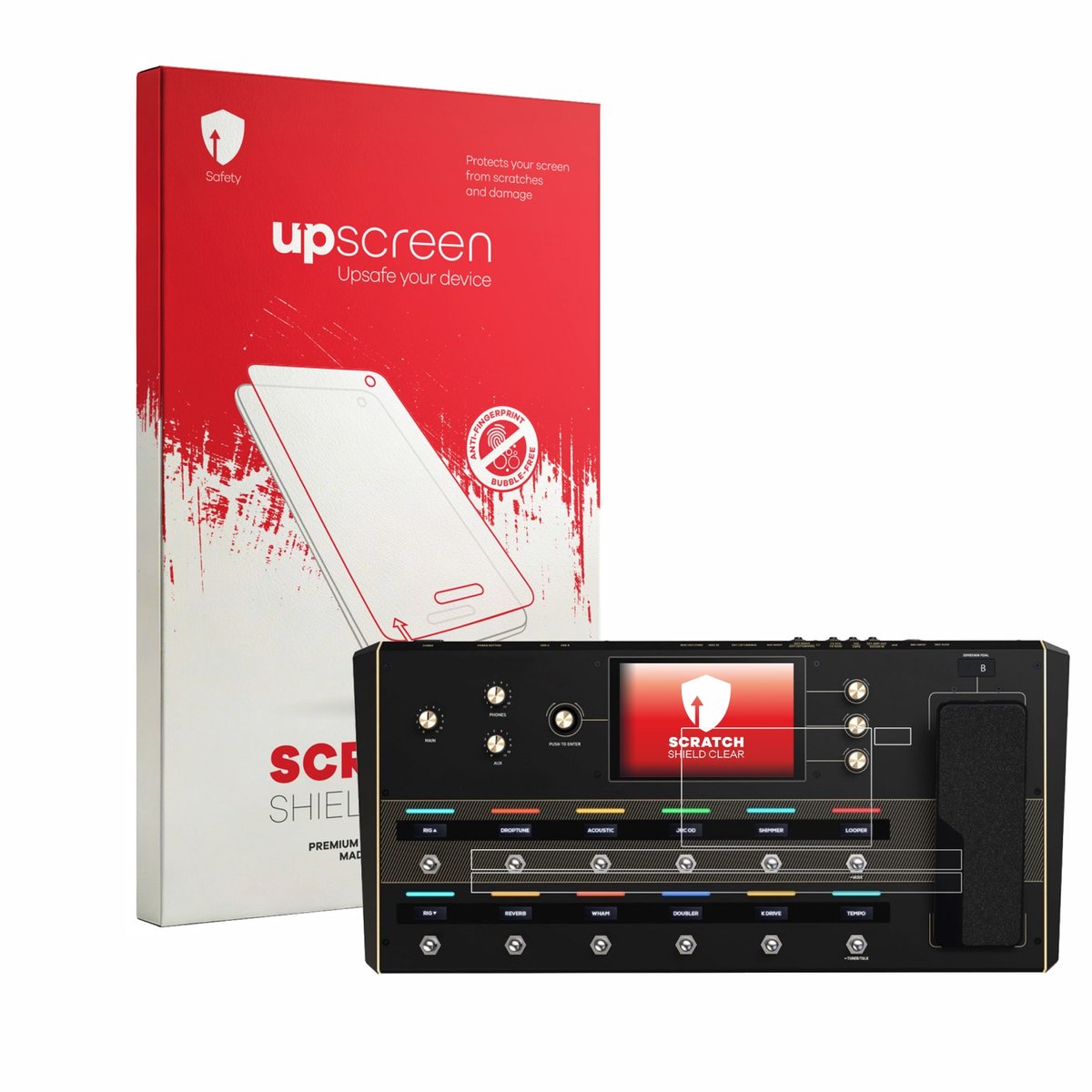 upscreen - Screenprotector voor Headrush Prime (Display + Bedieningspaneel) - Folie Beschermfolie transparant