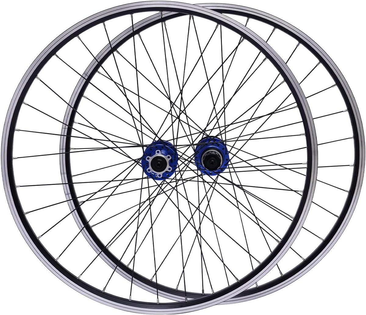 27,5 inch / 27,5 inch voorwiel en achterwiel fiets, blauw, tot 200 kg dragen, achterwiel voor cassettes van 7, 8, 9, 10, 11 en 12 s kleuren, naaf van de fiets, voor mountainbike/MTB