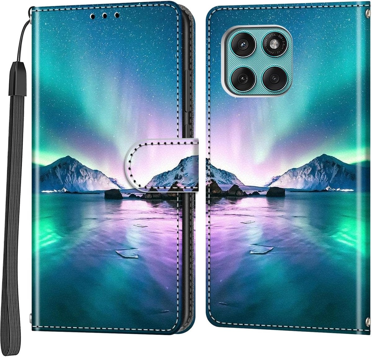 Hoesje voor Motorola Moto Edge 60 Fusion/Edge 60, Oceanische Aurora