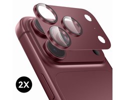 Camera protector geschikt voor iPhone 18 Pro Max Camera Lens Screen Protector - Bordeauxrood - Screenprotector - 2 stuks - Camera Protector geschikt voor iPhone 18 Pro Max Camera Protector - Gehard Glas