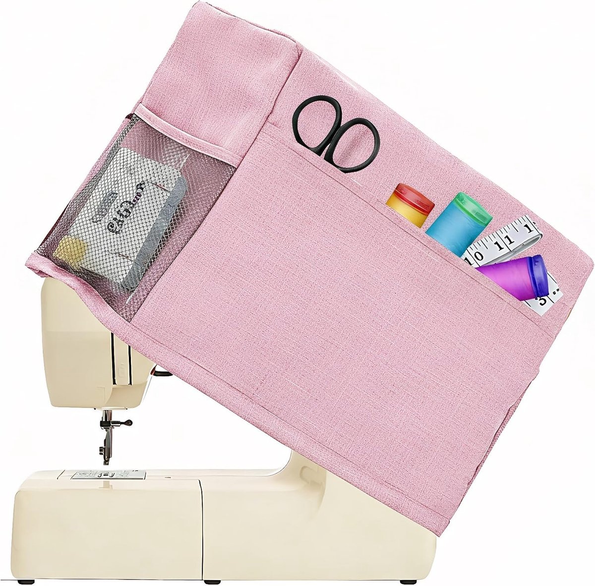 Stofhoes met opbergzakken, beschermhoes duurzame polyester stof opvouwbaar met handgrepen
