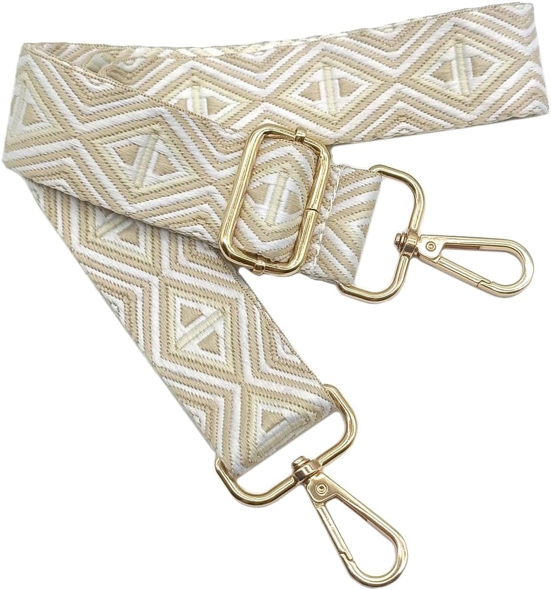 Verstelbare schouderriem voor tassen, meerkleurig, tasriemen voor verschoningstas, brede draagriem met karabijnhaak goud, 80-130 cm draagriem, tas voor dames, schouderriem, handtas, 3,8 cm, 012